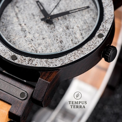 Temps Terra Stone - Montre en bois & pierre